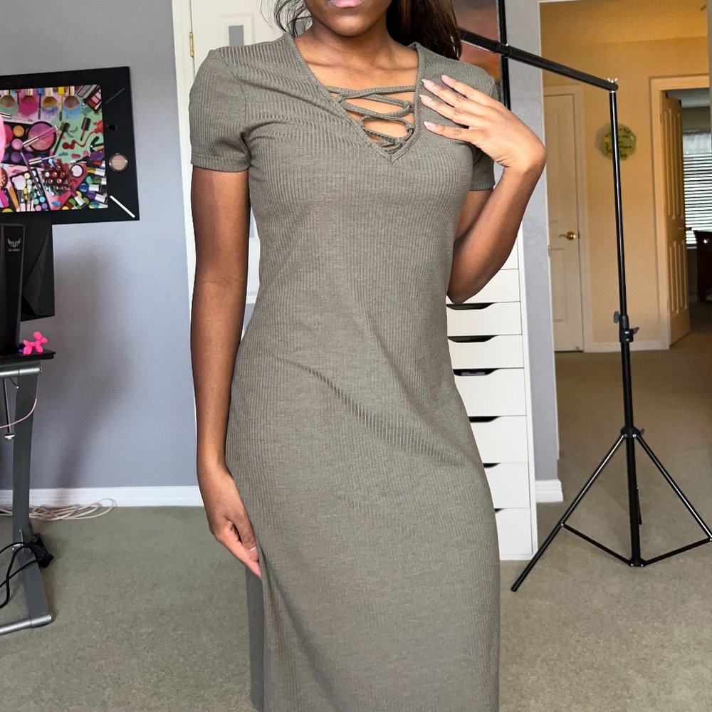 Maxi Olive Green Dress